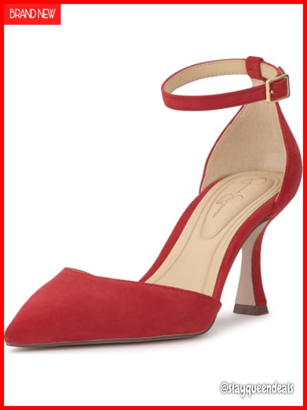 Jessica Simpson Foxena Pointed Toe Ankle Strap Pump Heel